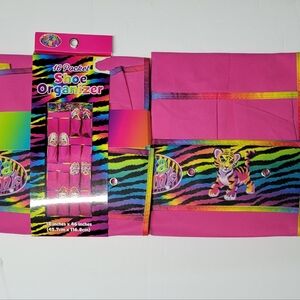 (2) Lisa Frank Hanging Shoe Organizers 46" Long Tiger Stripe